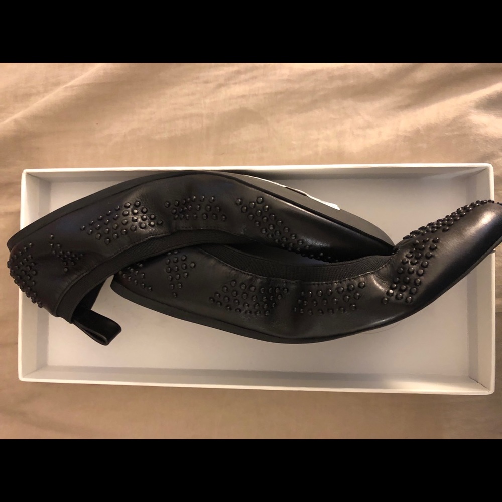 NWT Black See By Chloe Ballet Flats (Size 37.5)